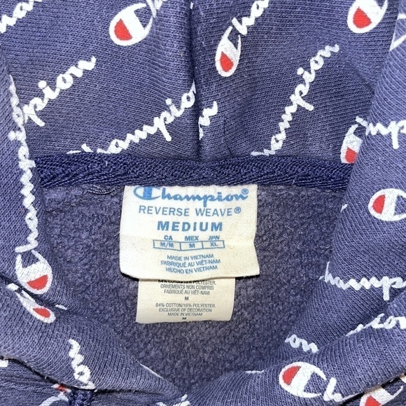 CHAMPION Reverse Weave Spellout Hoodie Size Medium - Picture 8 of 12